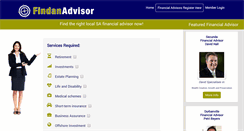 Desktop Screenshot of findanadvisor.co.za